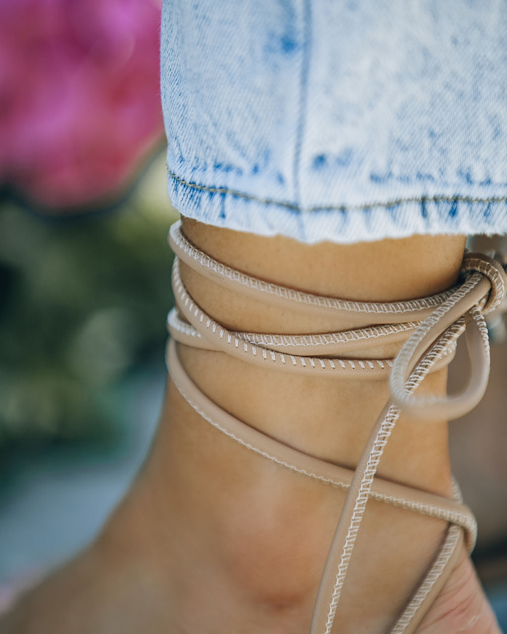 Olivia-Bella Faux Leather Strappy Kitten Heel