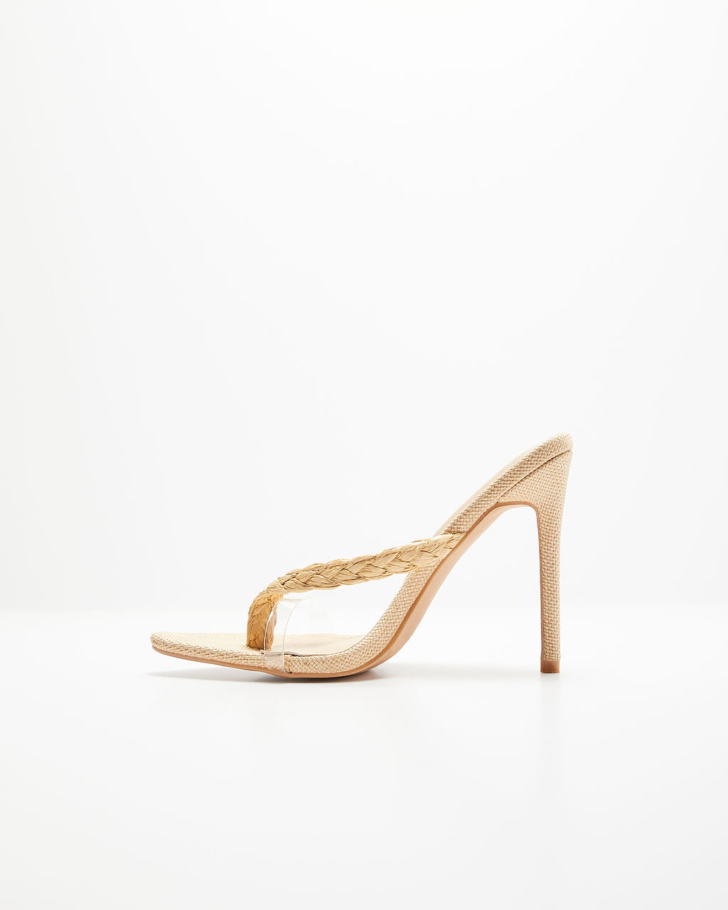 Olivia-Nitro Woven Strap Slip On Stiletto Heels
