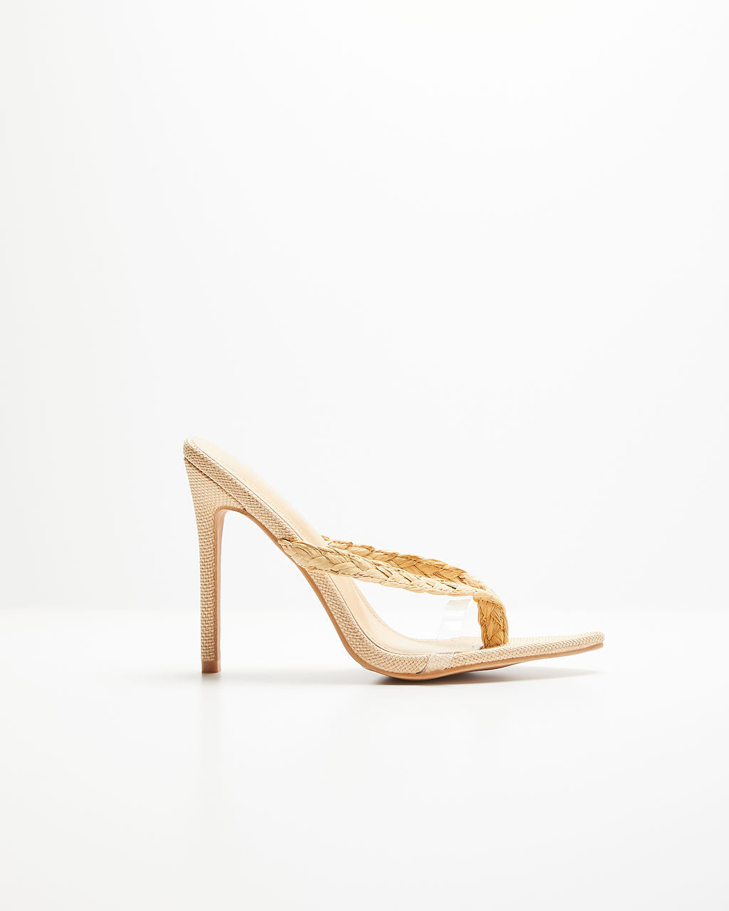 Olivia-Nitro Woven Strap Slip On Stiletto Heels